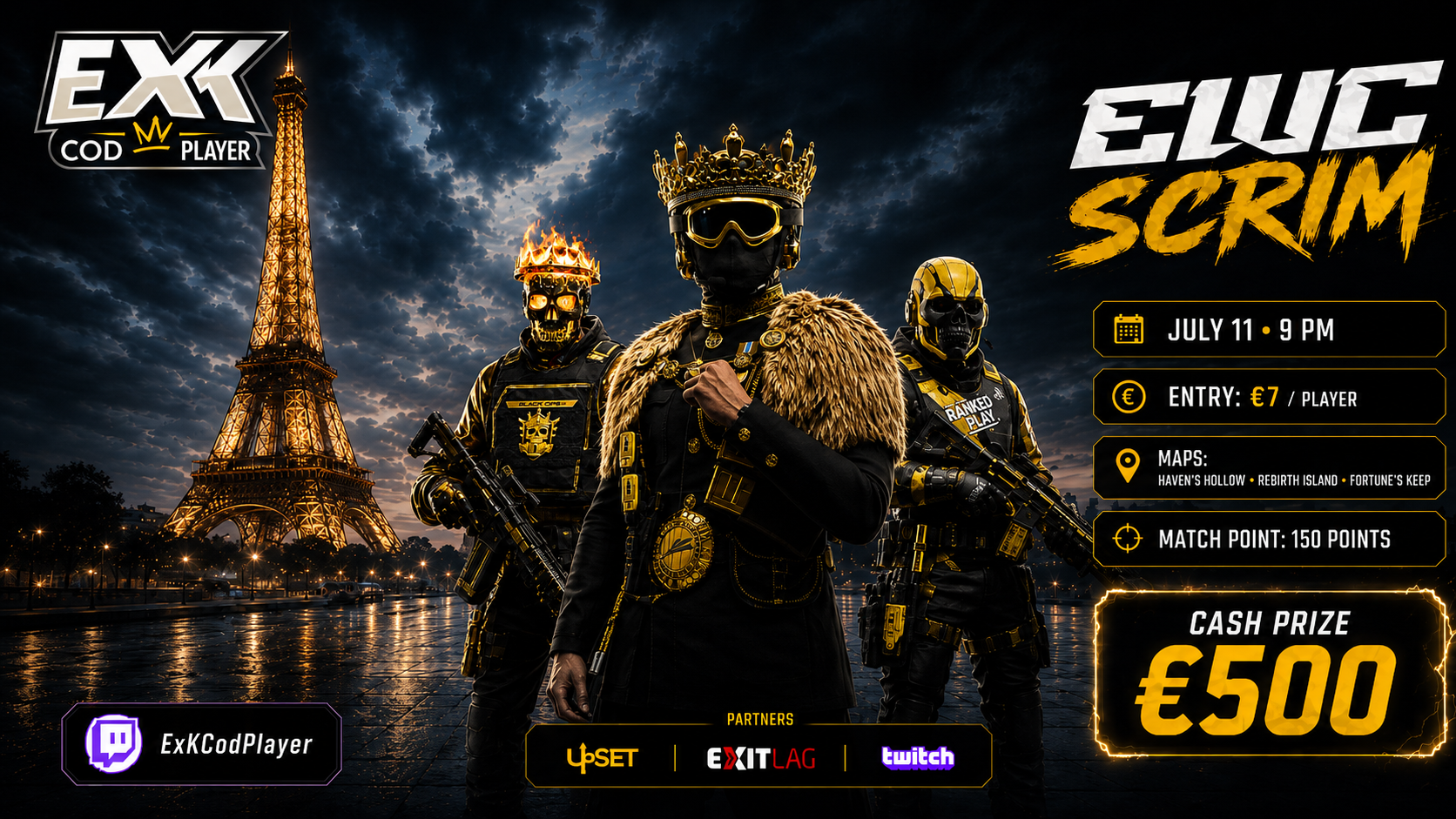Affiche EWC Scrim — ExKcodplayer